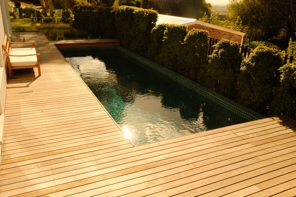 Willunga pool deck and surrounding timber work