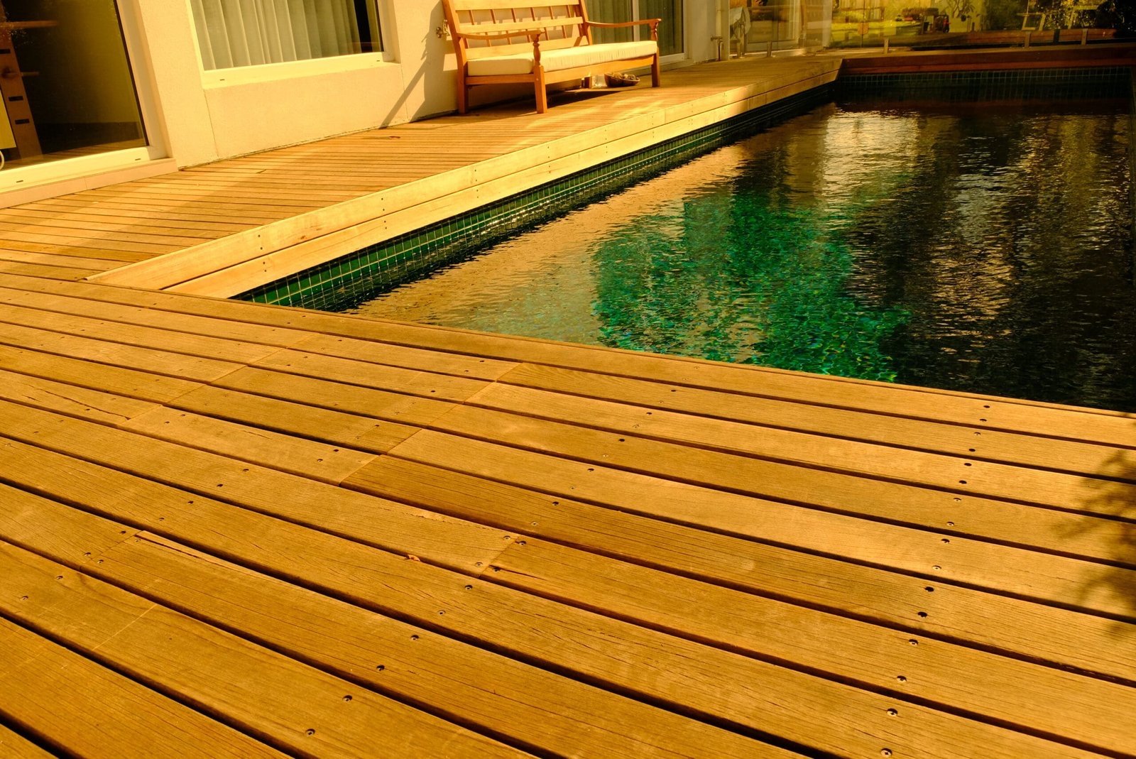 Deck edge detail at pool coping